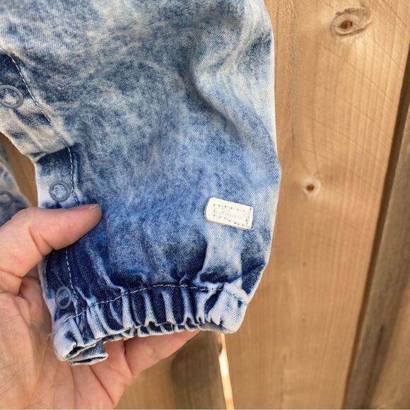 7 For All Mankind Acid Wash chambray Romper 3-6 months NWT - Picture 14 of 14
